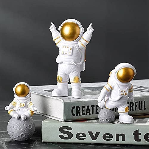 Resin Astronaut Spaceman Statue Ornament Home Office Desktop Figurine Decors - product photo 4