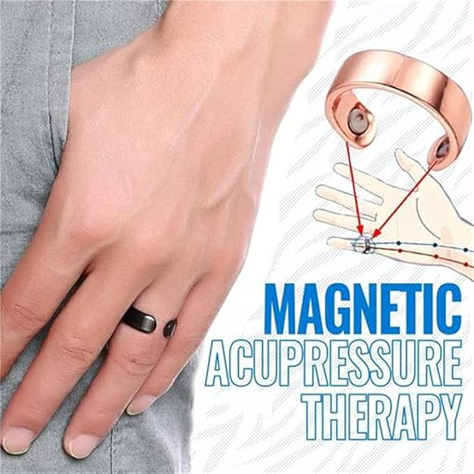 Blood Sugar Control Ring, Magnetic Therapy Ring, Copper Magnet Rings - product photo 5
