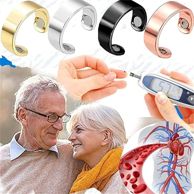 Blood Sugar Control Ring, Magnetic Therapy Ring, Copper Magnet Rings - product photo 2