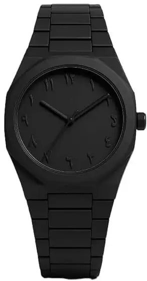 Matte Black Analog Wristwatch with Eastern Arabic Dial - product photo 6