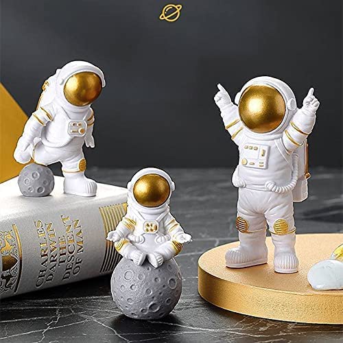 Resin Astronaut Spaceman Statue Ornament Home Office Desktop Figurine Decors - product photo 2