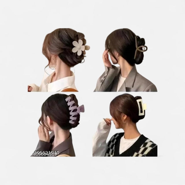 Divastri Hair Claw Clips Set Matte Finish Strong Hold Clips for Women - product photo 1