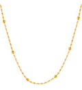 Womens Artificial ballchain necklace long length in metal F9 quality - product photo 1