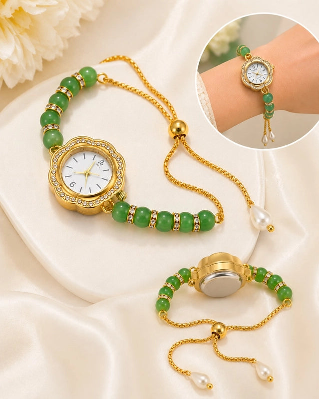 Boho Statement Jewelry Watch - Women Vintage Gold Plated Tassel Bracelet | - product photo 3