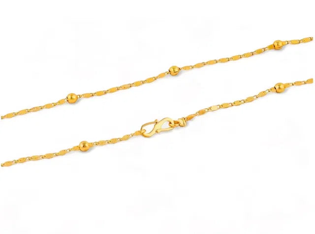 Womens Artificial ballchain necklace long length in metal F9 quality - product photo 3